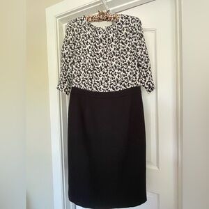 Hobbs LondonElegant Black and White Dress - Size 8
